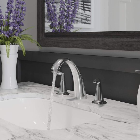 KOHLER Bathroom Sink Faucet Alteo 2-Handle Polishe Chrome 45102-4-CP Metal Drain - Picture 3 of 6